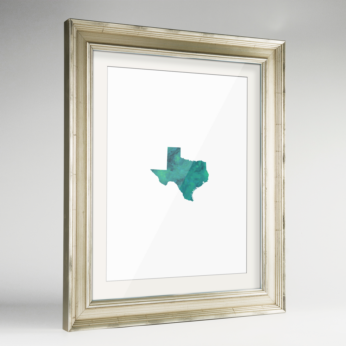 Texas Word Art Frame Print - &quot;Watercolor&quot;