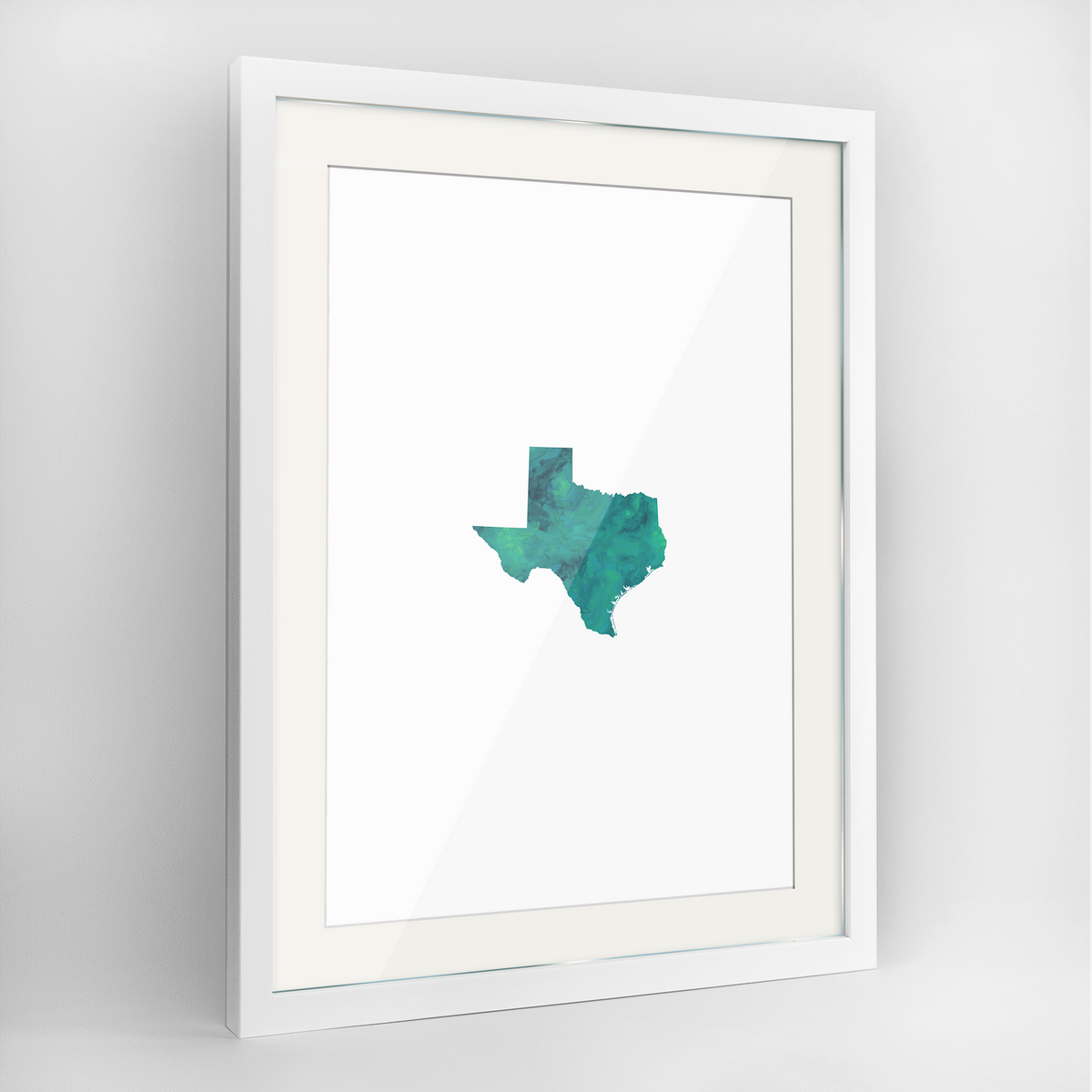 Texas Word Art Frame Print - &quot;Watercolor&quot;