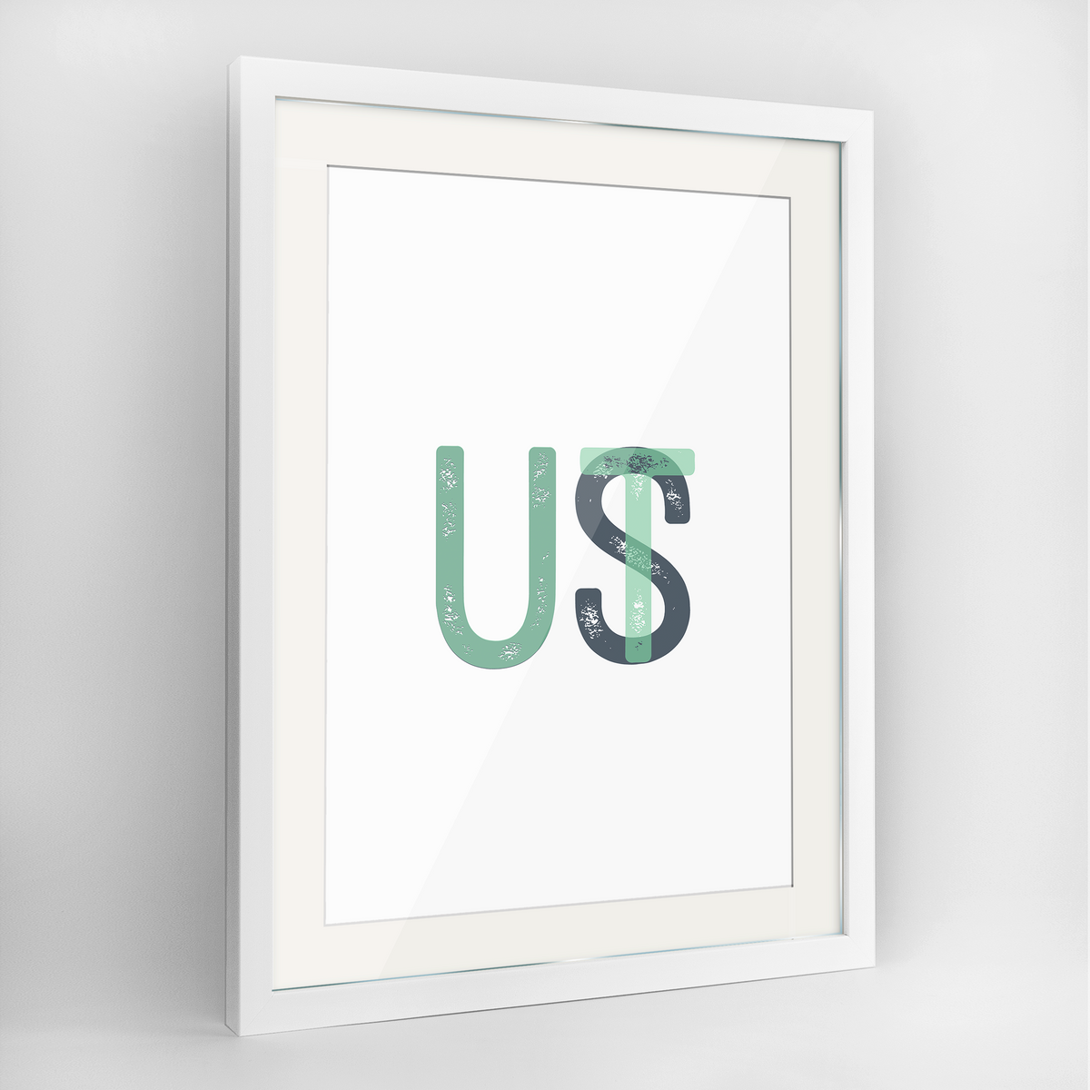 Utah Word Art Frame Print - &quot;Initials&quot;