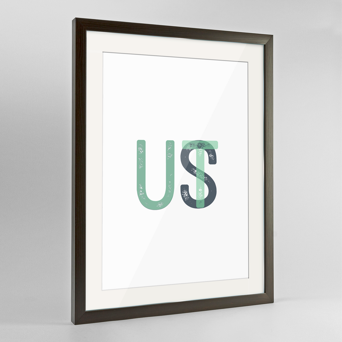 Utah Word Art Frame Print - &quot;Initials&quot;
