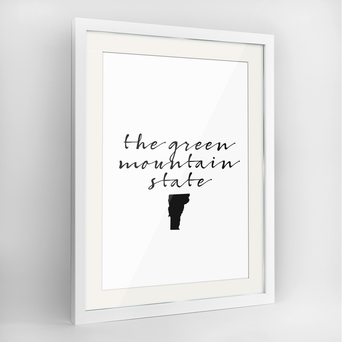 Vermont Word Art Frame Print - &quot;Slogan&quot;