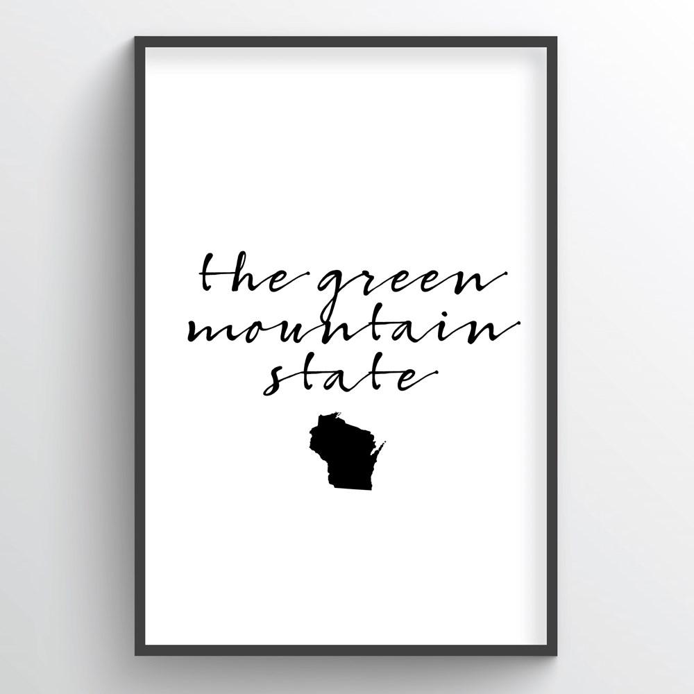 Wisconsin Word Art - "Slogan"
