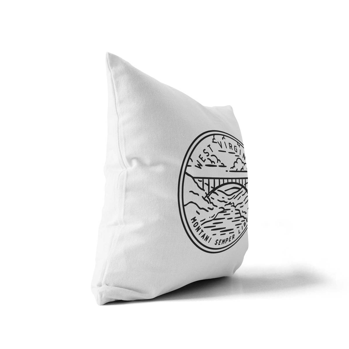 West Virginia State Crest Throw Pillow