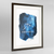 Zodiac Art Print - Aquarius - Framed