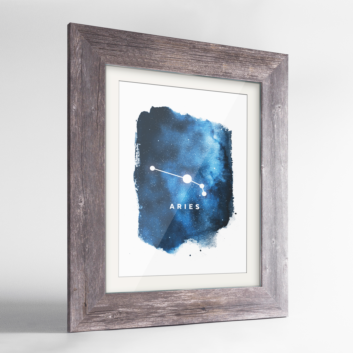 Zodiac Art Print - Aries - Framed