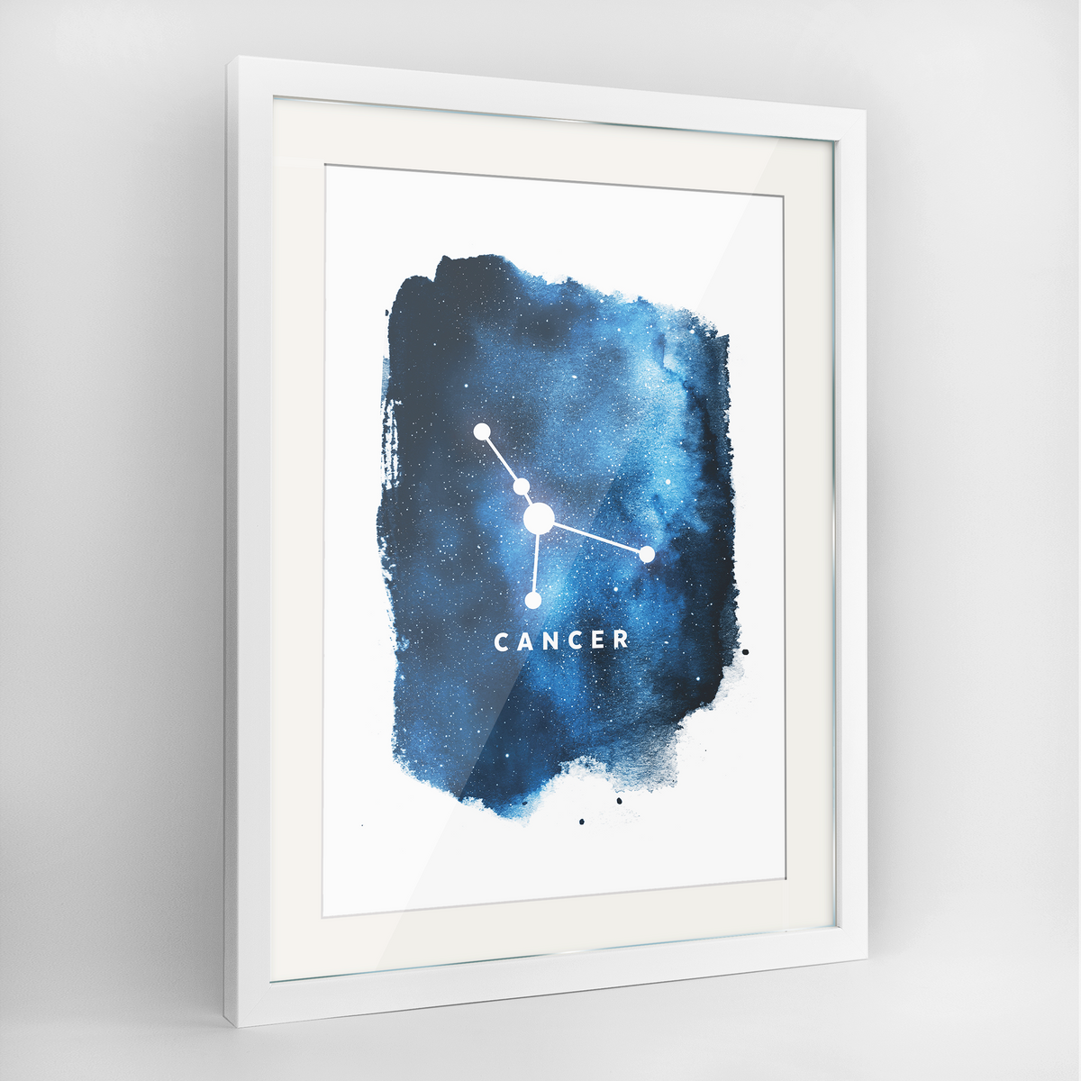 Zodiac Art Print - Cancer - Framed