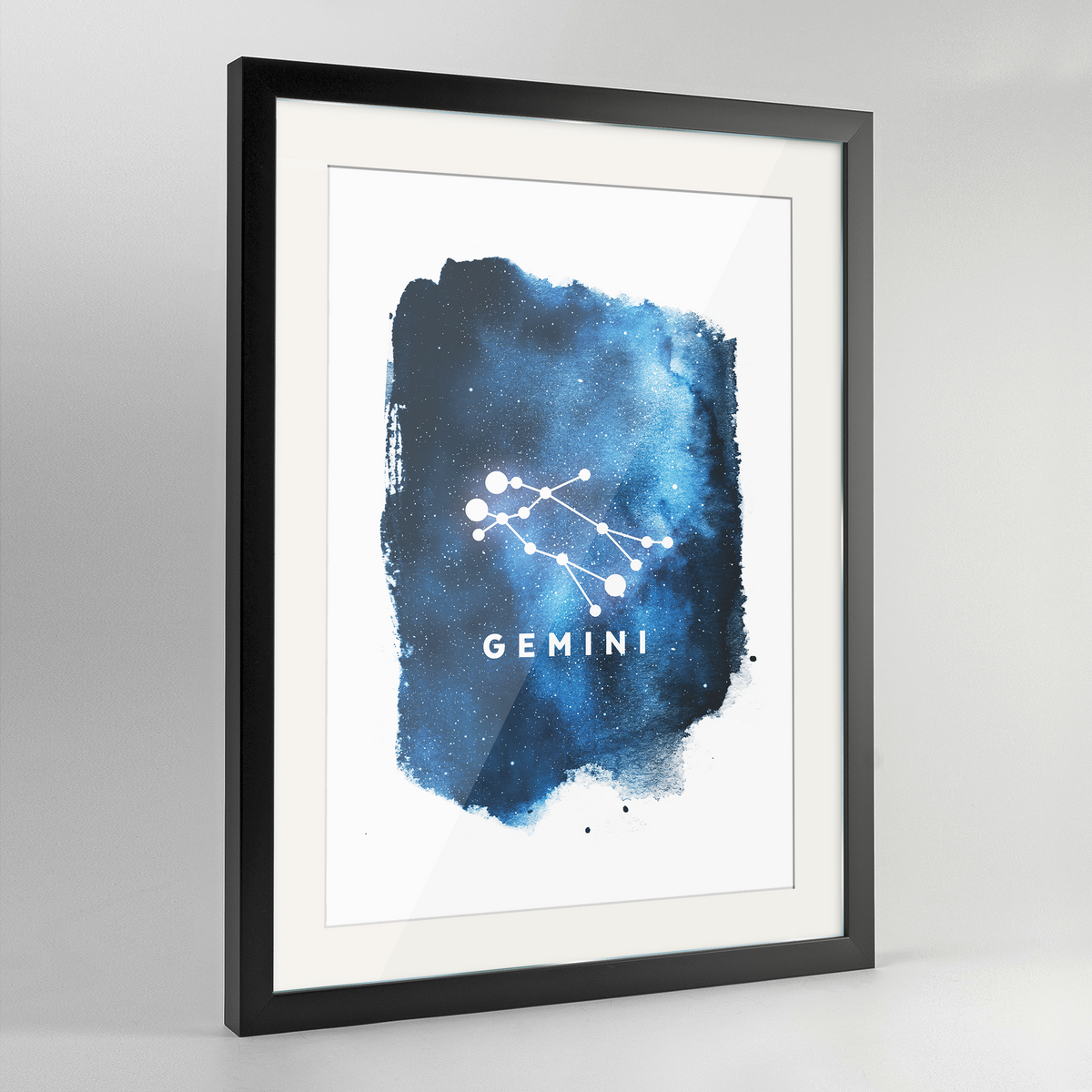 Zodiac Art Print - Gemini - Framed