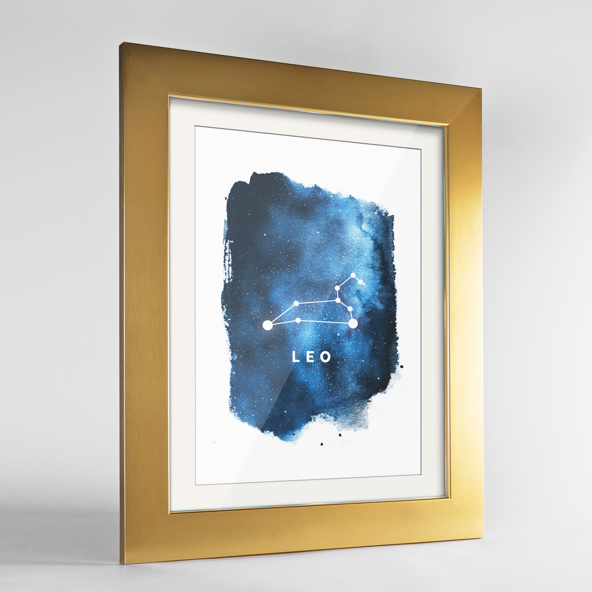 Zodiac Art Print - Leo - Framed