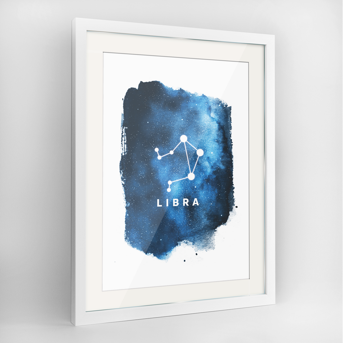 Zodiac Art Print - Libra - Framed