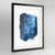 Zodiac Art Print - Pisces - Framed