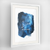 Zodiac Art Print - Pisces - Framed