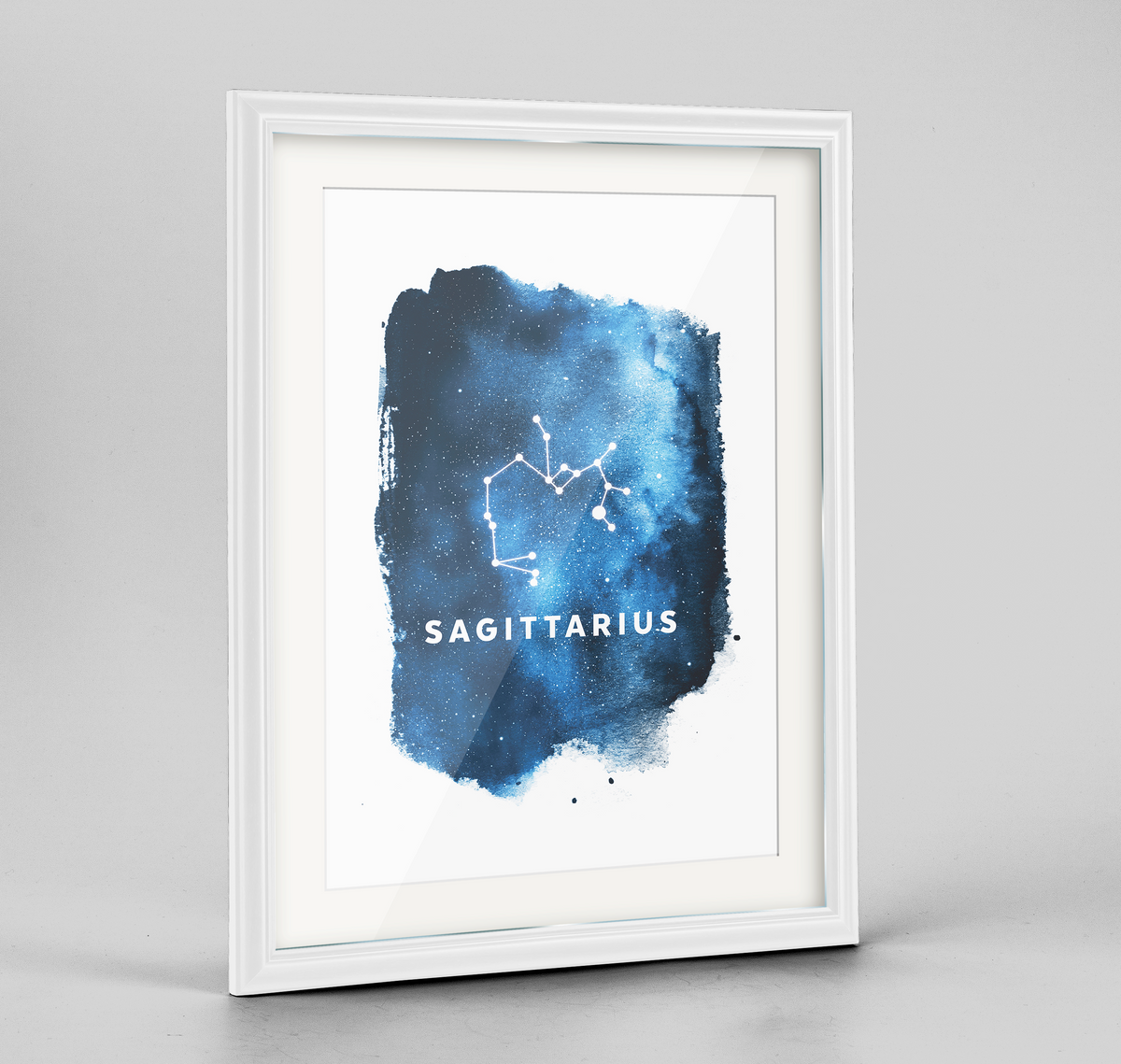 Zodiac Art Print - Sagittarius - Framed