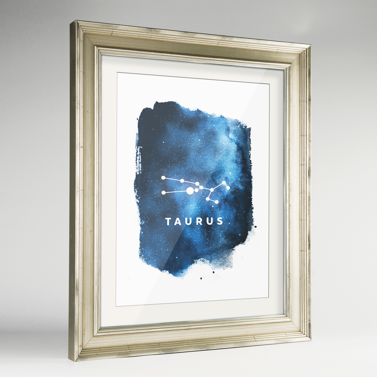 Zodiac Art Print - Taurus - Framed