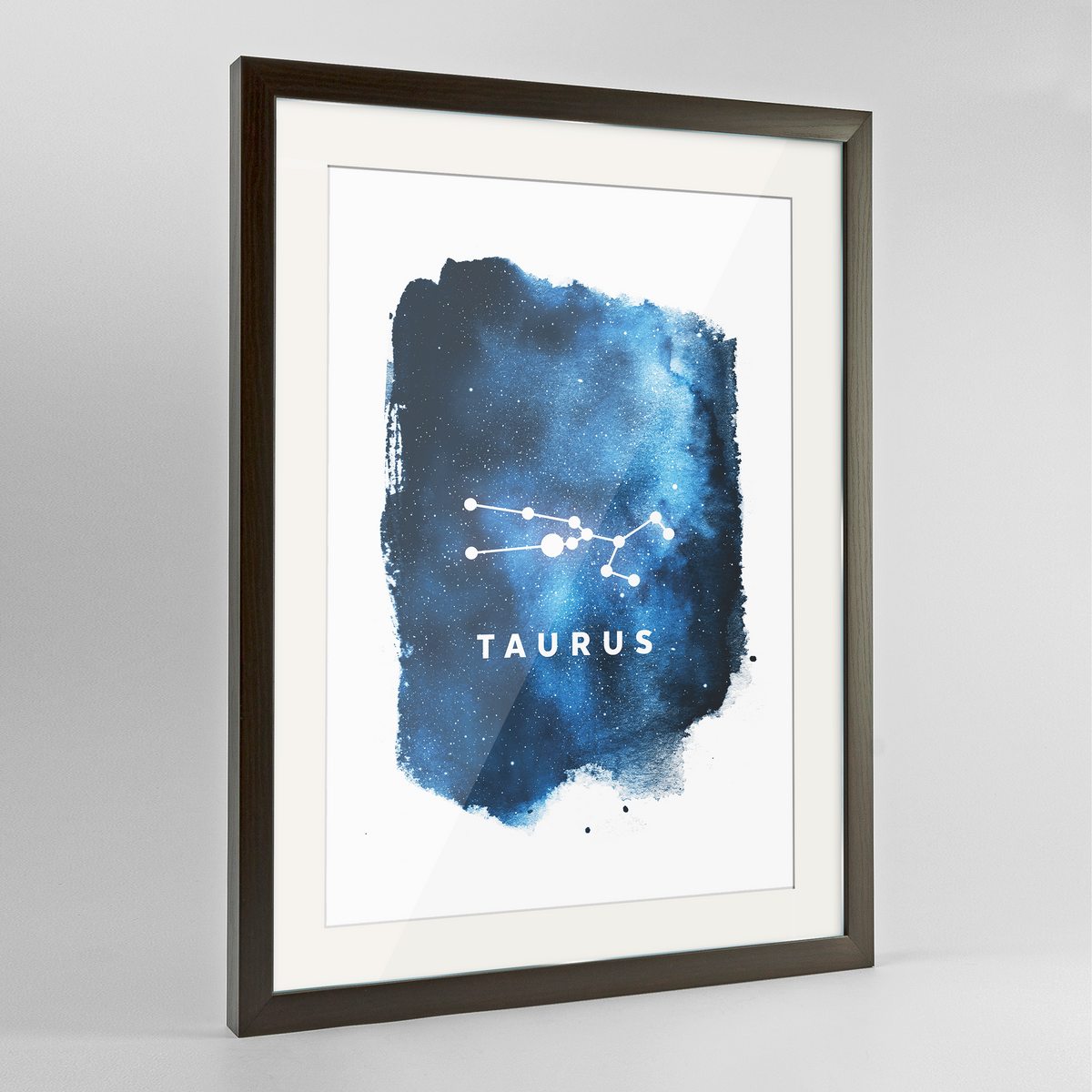Zodiac Art Print - Taurus - Framed